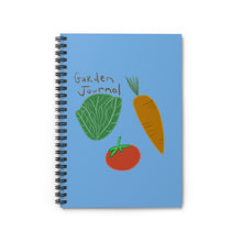 Load image into Gallery viewer, Garden Journal Spiral Notebook — Ruled Gardening Planner with Carrot, Tomato & Cabbage Design