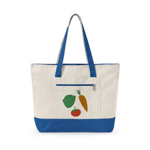 Load image into Gallery viewer, Canvas tote- Veggies Market Shopper (Tomato, Carrot, Lettuce)