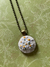 Load image into Gallery viewer, Pocket full of Daisies Hand Embroidered Necklace