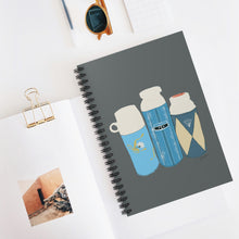 Load image into Gallery viewer, Vintage Vacuum Flask Notebook — Retro Thermos Illustration Spiral Journal