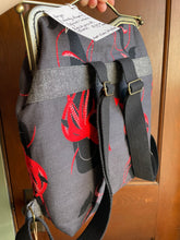 Load image into Gallery viewer, Large Squid + Whale Charley Harper Art Canvas Fabric Backpack Clutch Bag