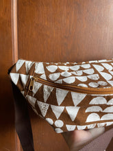 Load image into Gallery viewer, Brown and White Geometric Blaire Bag Crossbody Sling bag