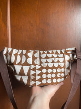 Load image into Gallery viewer, Brown and White Geometric Blaire Bag Crossbody Sling bag