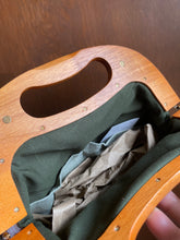 Load image into Gallery viewer, Vintage Quilt Clutch Bag with Wooden Handle Frame