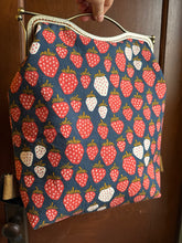 Load image into Gallery viewer, Large Strawberry Canvas Backpack Clutch Bag