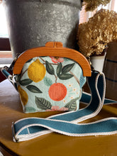 Load image into Gallery viewer, Wooden frame Retro Citrus Rifle Paper Co. Canvas Crossbody Clutch