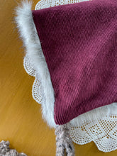 Load image into Gallery viewer, 12-18 month size Corduroy/faux fur Pixie Hat