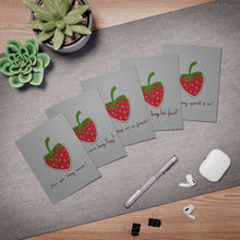 Load image into Gallery viewer, Strawberry Friendship Greeting Cards (5-Pack) — Cute Handwritten Messages
