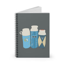 Load image into Gallery viewer, Vintage Vacuum Flask Notebook — Retro Thermos Illustration Spiral Journal
