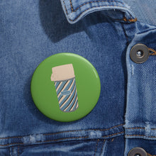 Load image into Gallery viewer, Coffee flask Pin Button — Cute Reusable Travel Mug Badge

