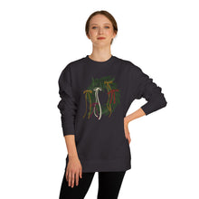 Load image into Gallery viewer, Holiday Ribbon Crewneck Sweatshirt — Festive Bow Graphic Sweatshirt

