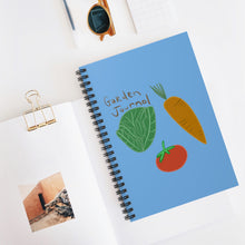 Load image into Gallery viewer, Garden Journal Spiral Notebook — Ruled Gardening Planner with Carrot, Tomato &amp; Cabbage Design
