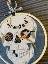 Load image into Gallery viewer, “Wrented” hand stitched  Embroidery Hoops
