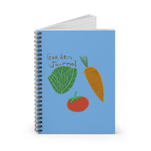 Load image into Gallery viewer, Garden Journal Spiral Notebook — Ruled Gardening Planner with Carrot, Tomato &amp; Cabbage Design
