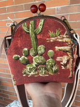 Load image into Gallery viewer, Small Cowboy Canvas Crossbody Clutch Bag
