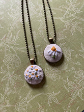 Load image into Gallery viewer, Pocket full of Daisies  Hand Embroidered Necklace
