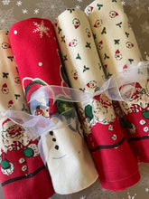 Load image into Gallery viewer, Vintage Inspired Christmas Tea Towel
