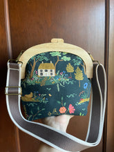 Load image into Gallery viewer, Large Wooden frame Clutch Crossbody in English Garden by Rifle Paper Co. canvas fabric
