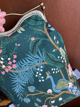 Load image into Gallery viewer, Blue Peacock Small Backpack Clutch Bag

