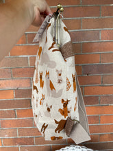 Load image into Gallery viewer, Large Backpack Clutch Bag~Dog Park Canvas Fabric

