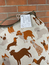 Load image into Gallery viewer, Large Backpack Clutch Bag~Dog Park Canvas Fabric
