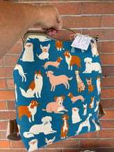 Load image into Gallery viewer, Large Backpack Clutch Bag~Dog Park Canvas Fabric
