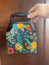 Load image into Gallery viewer, Small wooden handled Clutch bag
