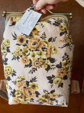 Load image into Gallery viewer, Small Barkcloth floral Backpack Clutch Bag
