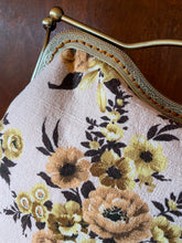 Load image into Gallery viewer, Small Barkcloth floral Backpack Clutch Bag
