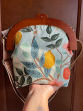 Load image into Gallery viewer, Citrus Wooden Frame large Crossbody Clutch
