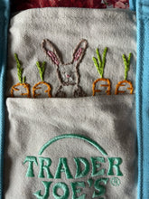 Load image into Gallery viewer, Mini pastel tote bag with hand embroidered design
