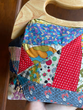 Load image into Gallery viewer, Vintage Patchwork Quilted wooden Handle Clutch bag
