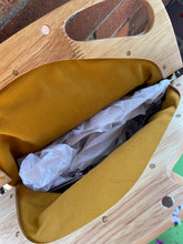 Load image into Gallery viewer, Wooden Handle Navy Floral Rifle Paper Co. Canvas Clutch
