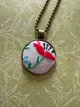 Load image into Gallery viewer, Vintage Linen embroidered necklace or bracelet
