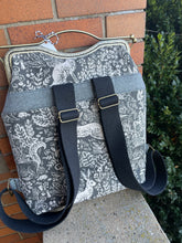 Load image into Gallery viewer, Large Rifle Paper Co. Canvas Clutch Bag Backpack
