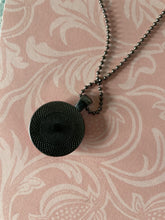 Load image into Gallery viewer, Hand Embroidered White Heart on Red Corduroy Necklace
