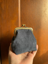 Load image into Gallery viewer, Midnight Blue Corduroy Coin Purss
