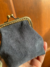 Load image into Gallery viewer, Midnight Blue Corduroy Coin Purss
