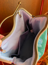 Load image into Gallery viewer, Small Backpack Clutch Bag in Blue Tiger Canvas
