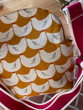Load image into Gallery viewer, Large Wooden Frame Chicken Canvas Crossbody Clutch Bag
