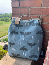 Load image into Gallery viewer, Large women’s Backpack- Art Gallery Fabric Canvas Birds
