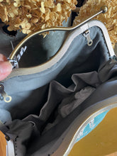 Load image into Gallery viewer, Small Cat Backpack Clutch in aqua

