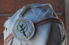 Load image into Gallery viewer, Hand Embroidered Tree Linen Headband
