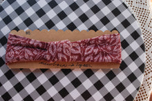 Load image into Gallery viewer, Stretch Fabric Headband sizes Newborn-age 1 maroon red varieties
