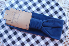 Load image into Gallery viewer, Stretch Fabric Headband Size 3-12 years Navy varieties
