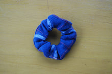 Load image into Gallery viewer, Navy/White/Red  Plaid Flannel Scrunchie
