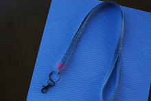 Load image into Gallery viewer, Gray Floral Lanyard
