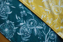 Load image into Gallery viewer, Size Large: Blue and Mustard Floral
