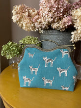 Load image into Gallery viewer, Kitty Cat Blue Clutch Bag
