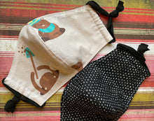 Load image into Gallery viewer, ADULT size Ground hog day/ Wee hearts reversible face mask
